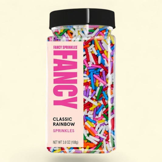Fancy Sprinkles Classic Rainbow Crunchy Jimmies, 3.8 oz