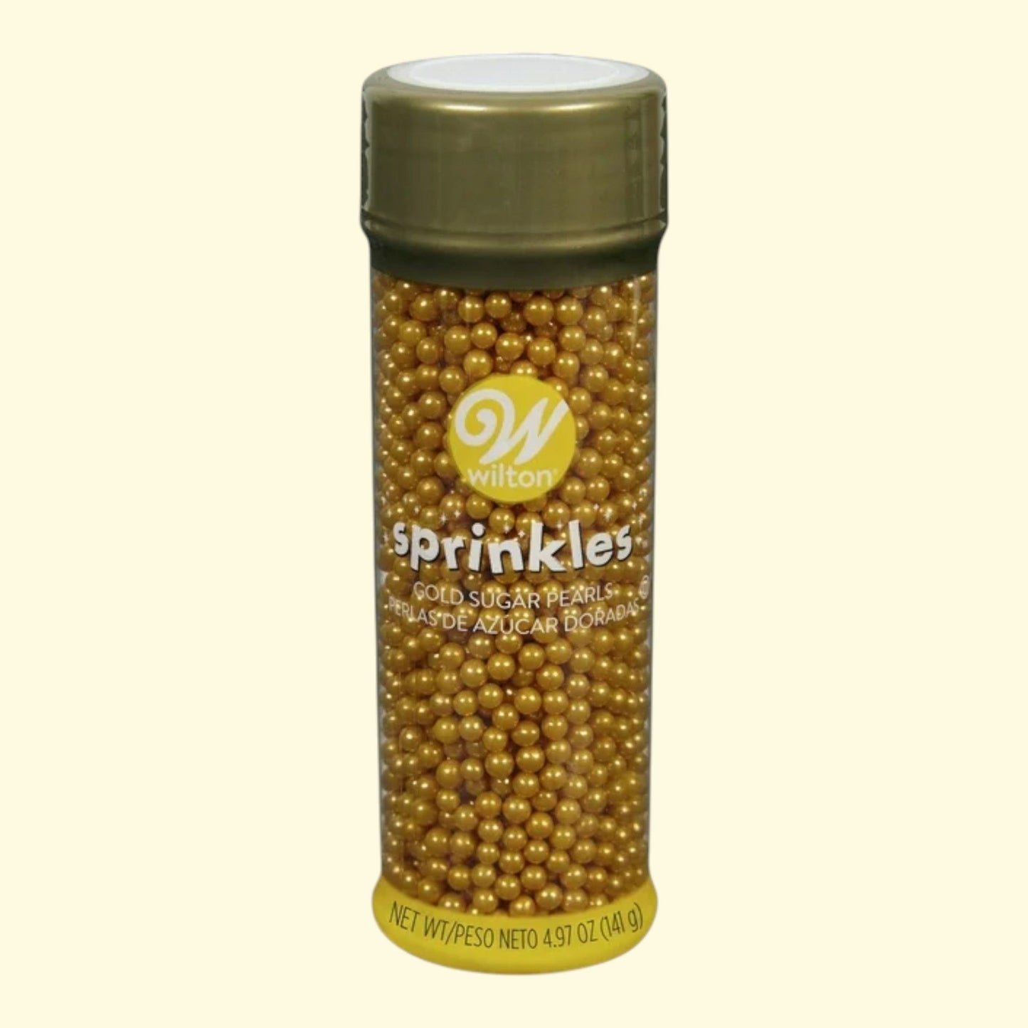 Wilton Sugar Pearl Sprinkles, Gold, 4.97 oz.
