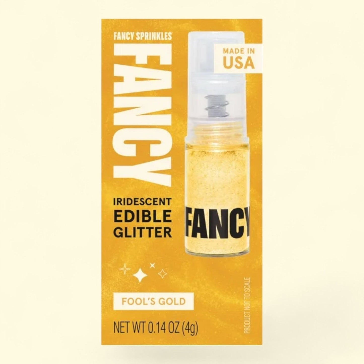 Fancy Sprinkles Fool's Gold Edible Glitter Dusting Pump, 0.14 oz