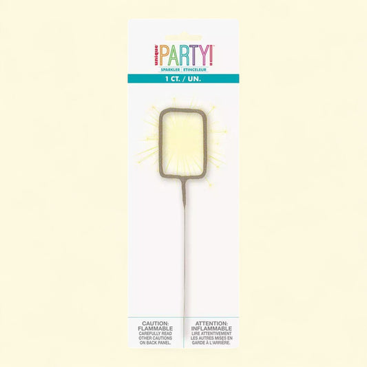 Unique Industries Number 0 Sparkler Flame Cake Candle: Gold, Size N/A