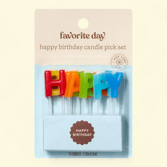 Favorite Day, Happy Birthday Candles, 13ct