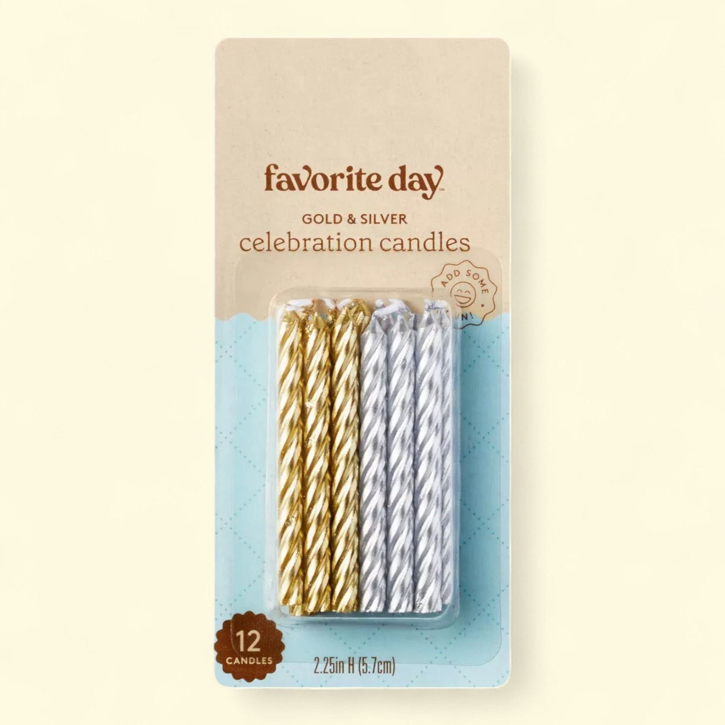 Favorite Day, Gold and Silver Twist Candles, 12ct — authentic US product shipped worldwide by Treatspree
