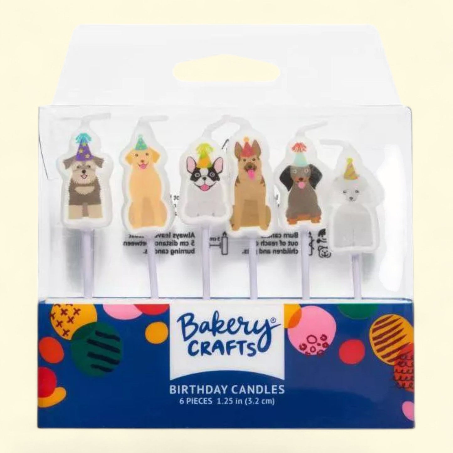Bakery Crafts Party Dogs Candles, 6pc — authentic US product shipped worldwide by Treatspree