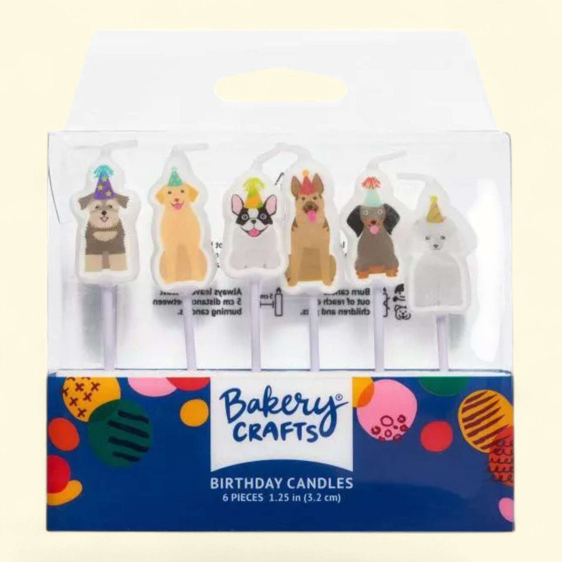 Bakery Crafts Party Dogs Candles, 6pc — authentic US product shipped worldwide by Treatspree