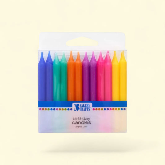 Bakery Crafts Good Vibes Smooth Candles, 2.5" - 24ct — authentic US product shipped worldwide by Treatspree