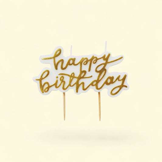 Spritz, Happy Birthday Candle, Gold — authentic US product shipped worldwide by Treatspree