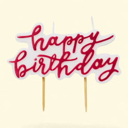 Spritz Happy Birthday Candle, Hot Pink, 1 count