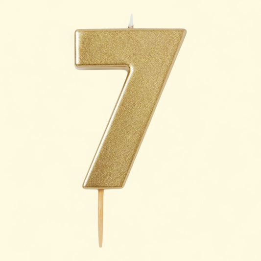 Spritz Gold Candle, Number 7