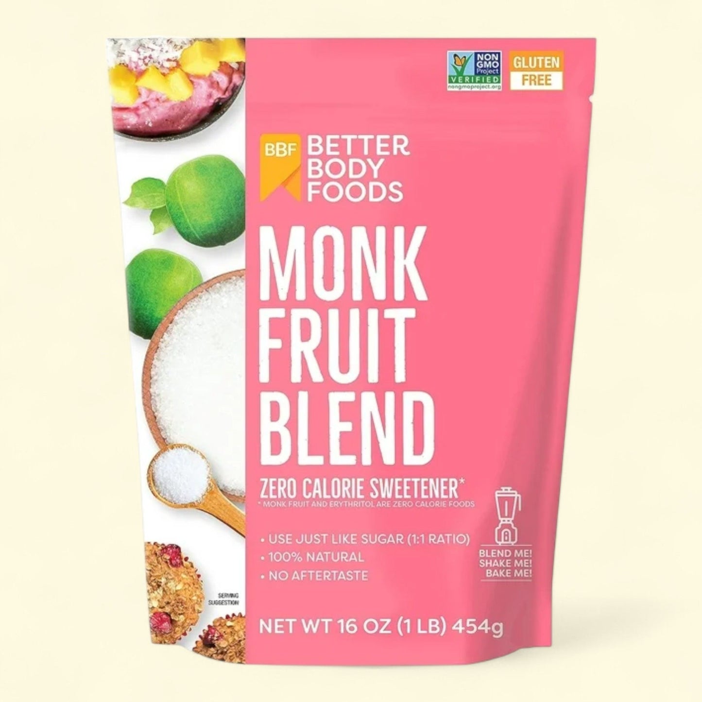 BetterBody Foods Monk Fruit Sweetener Blend, 1lb