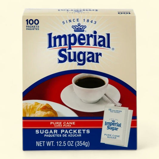 Imperial Sugar Pure Cane Sugar Packets, 12.5 oz, 100 Ct