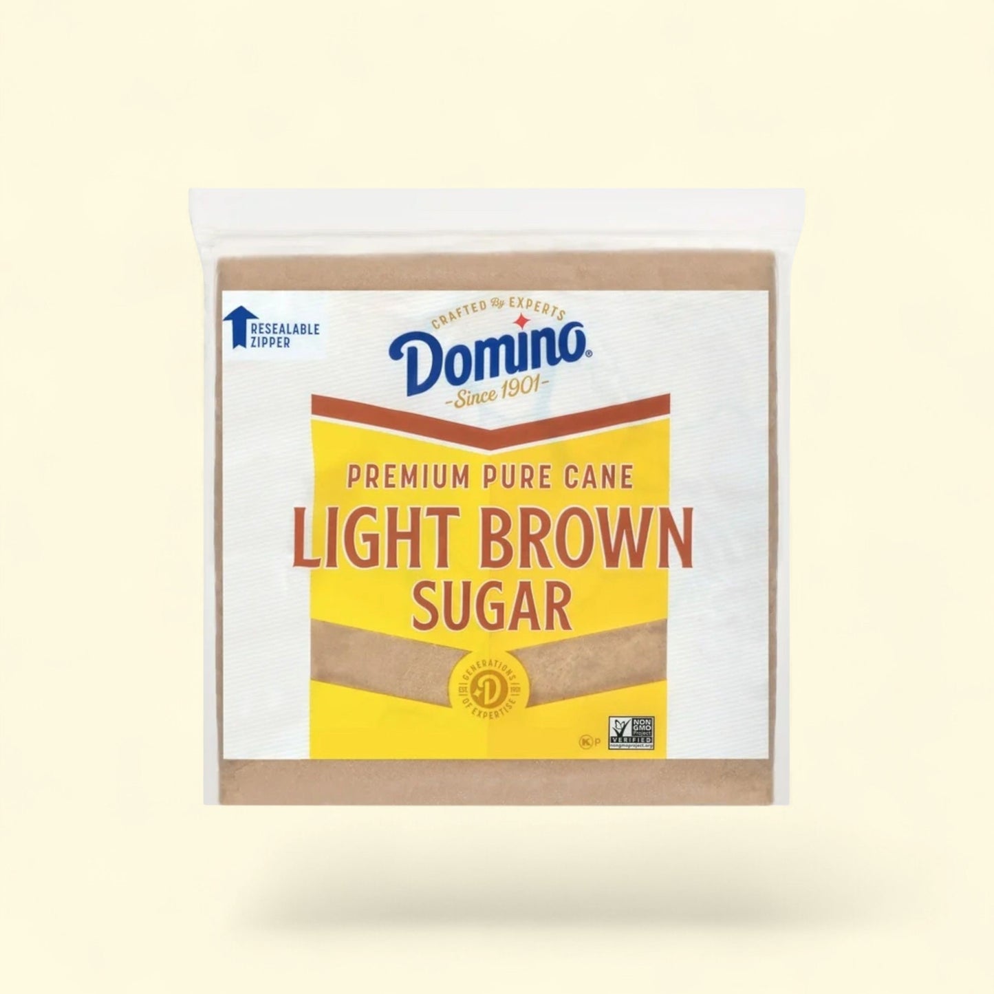 Domino Pure Cane Light Brown Sugar, 4# Zipper-Pak — authentic US product shipped worldwide by Treatspree