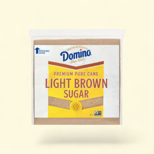 Domino Pure Cane Light Brown Sugar, 4# Zipper-Pak — authentic US product shipped worldwide by Treatspree
