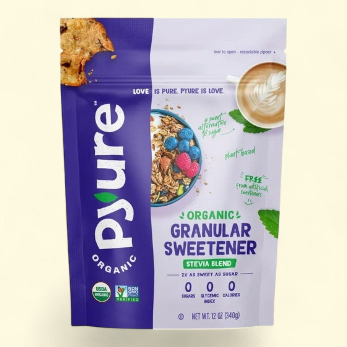 Pyure Organic Stevia Blend Granular All-Purpose Sweetener, 12 Oz