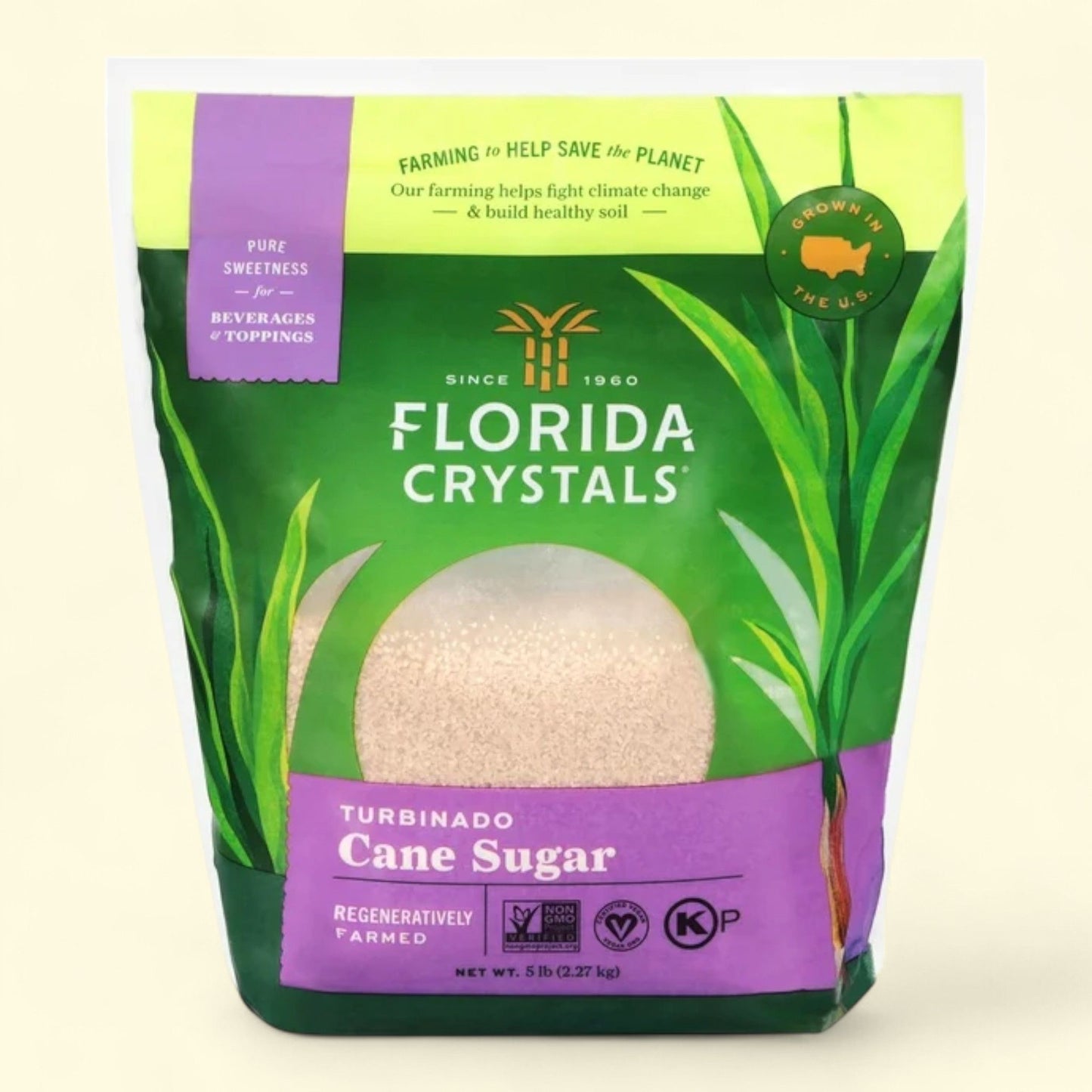 Florida Crystals Turbinado Cane Sugar, 5 lb