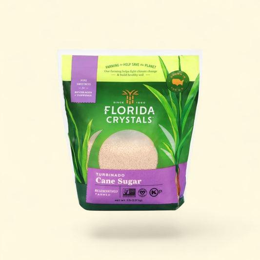 Florida Crystals Turbinado Cane Sugar, 5 lb — authentic US product shipped worldwide by Treatspree