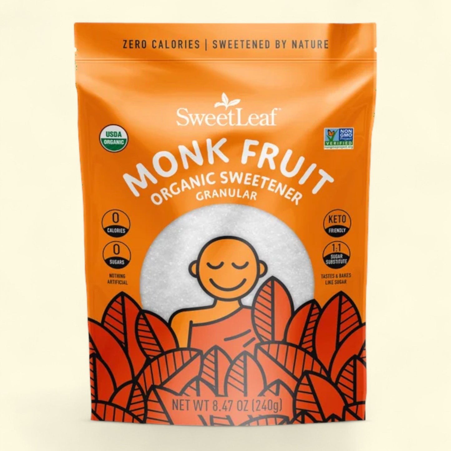 SweetLeaf Monk Fruit Granular Organic Sweetener, 8.47 oz