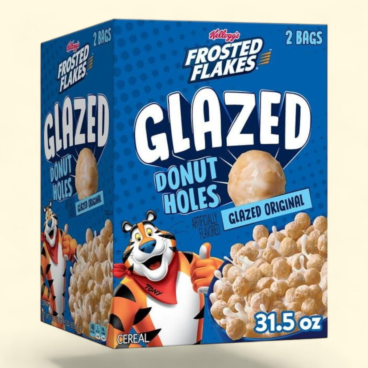 Frosted Flakes Glazed Donut Cereal, 31.5 oz. — authentic US product shipped worldwide by Treatspree