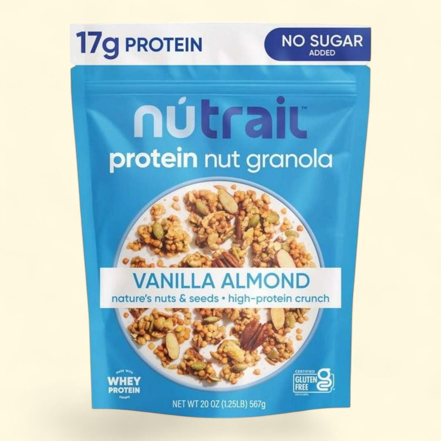 Granola protéiné à la vanille et aux amandes NuTrail, 567 g
