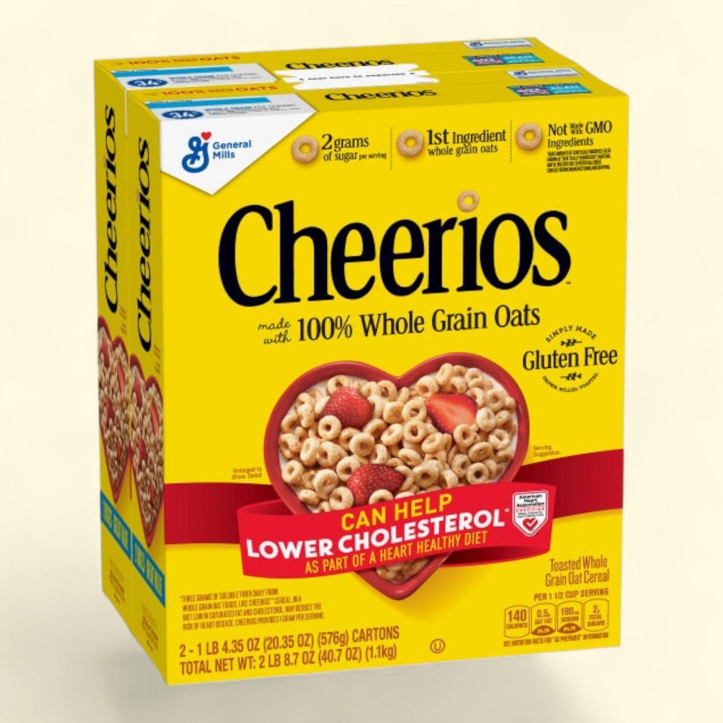 General Mills, Cheerios Cereal, 20.35 oz, 2-Count