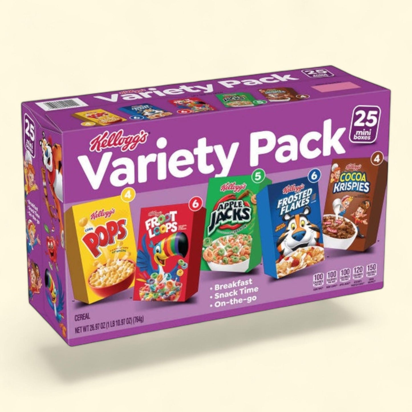 Kellogg's Cereal Mini Boxes, 25-count