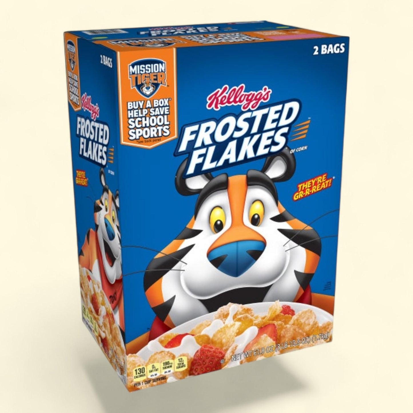 Kellogg's Frosted Flakes Cereal, 30.95 oz, 2-count