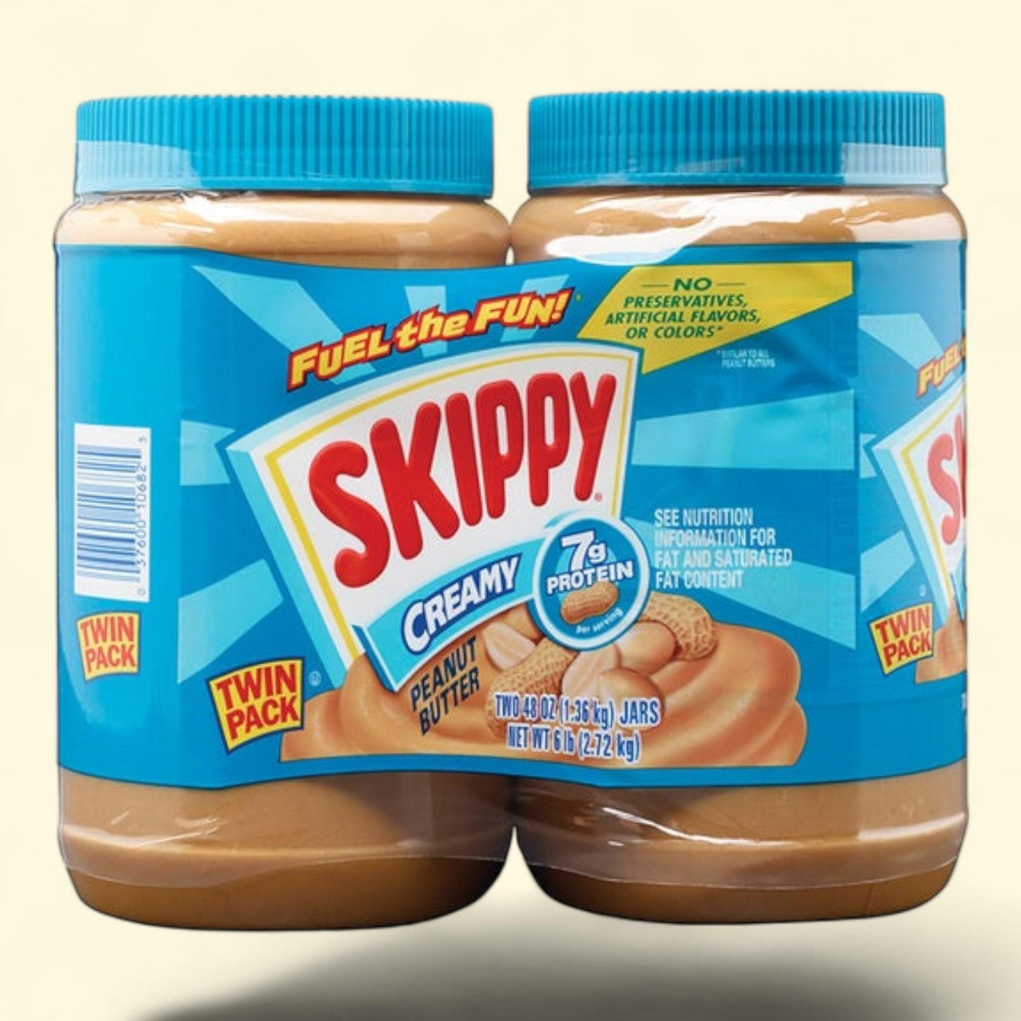 Skippy Peanut Butter, Creamy, 48 oz, 2-count — authentic US product shipped worldwide by Treatspree