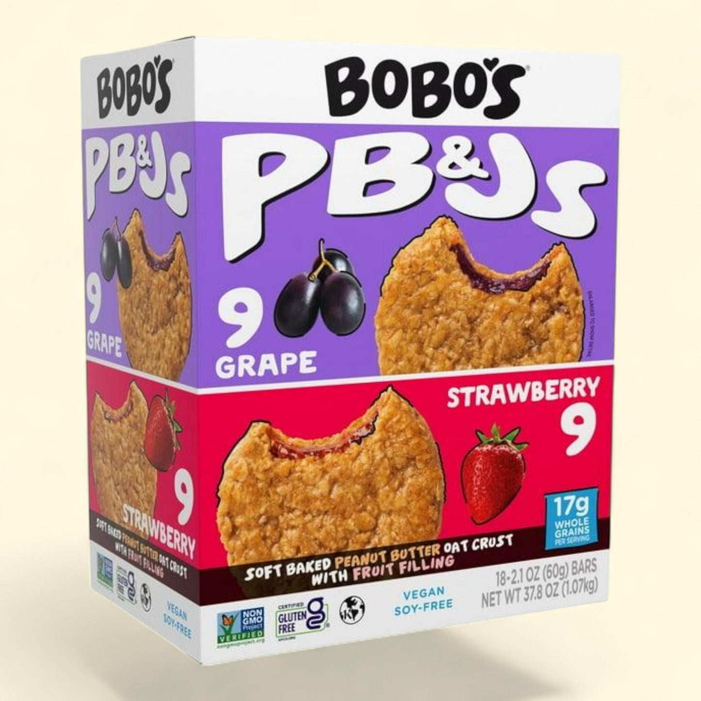 Bobo's Oat Snacks, PB&J, 18 pk.