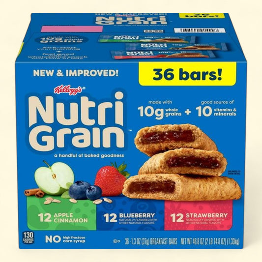Nutri-Grain Bars Variety Pack, 1.3 oz., 36 pk.