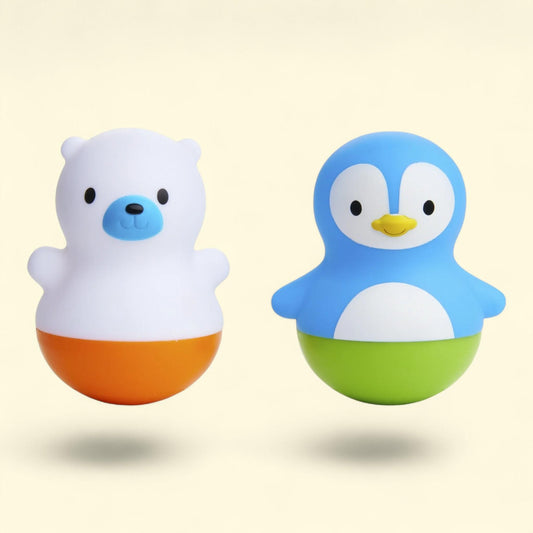 Munchkin Bath Bobbers, jouets de bain pour bébés et tout-petits, ours polaire/pingouin, lot de 2