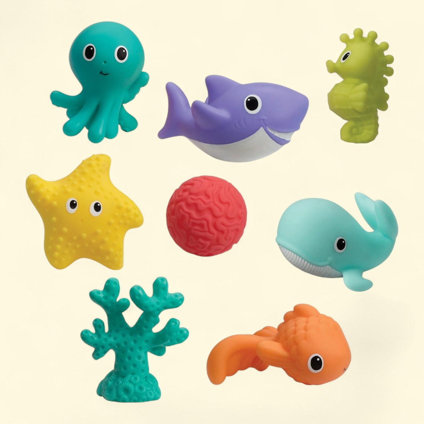 Jouets de bain à eau Infantino, Sea Life Pals, lot de 8 pièces