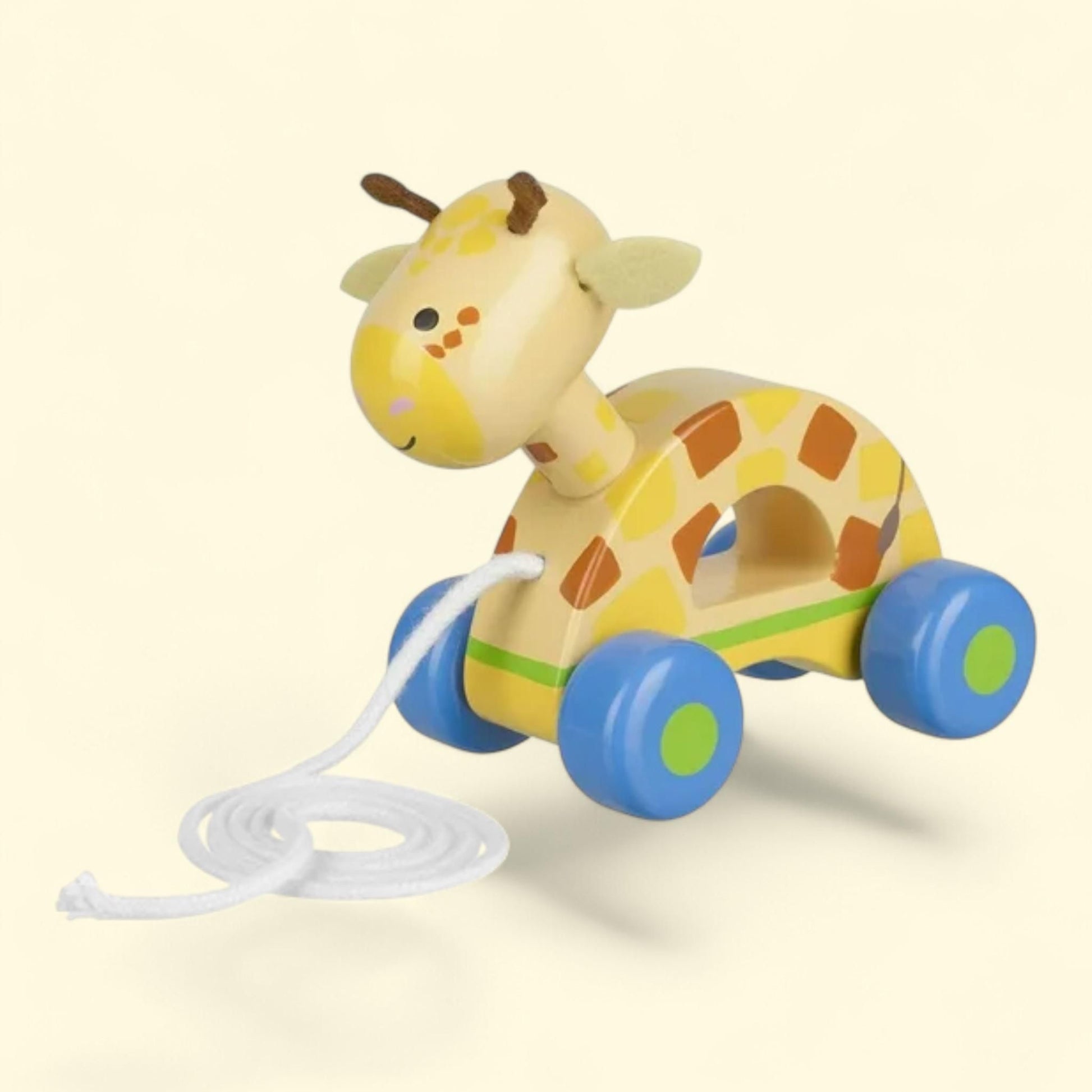 Orange Tree Toys: Pull Along Giraffe,  Wooden Toy, Colorful Wheeled... — authentic US product shipped worldwide by Treatspree