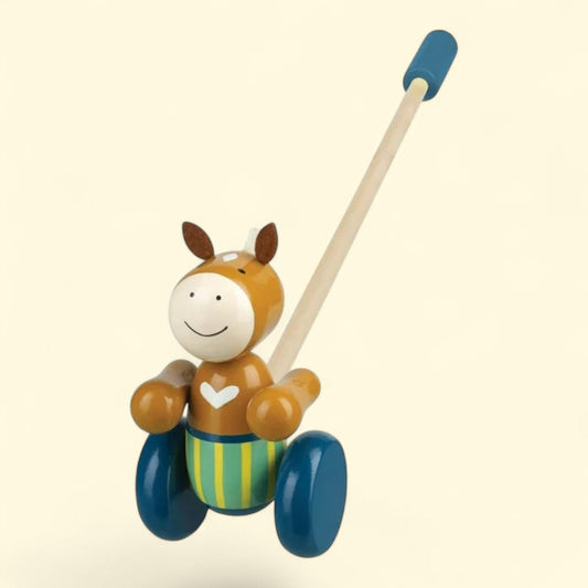 Orange Tree Toys: Push Along: Pony, Wooden Toy, Ages 1+
