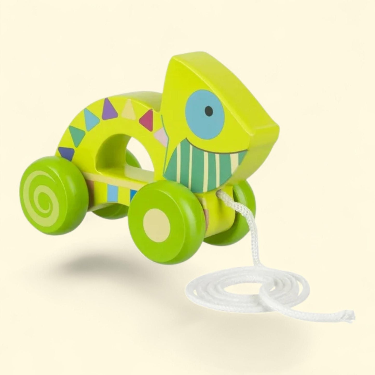 Orange Tree Toys: Pull Along: Chameleon - Wooden Toy, 1+