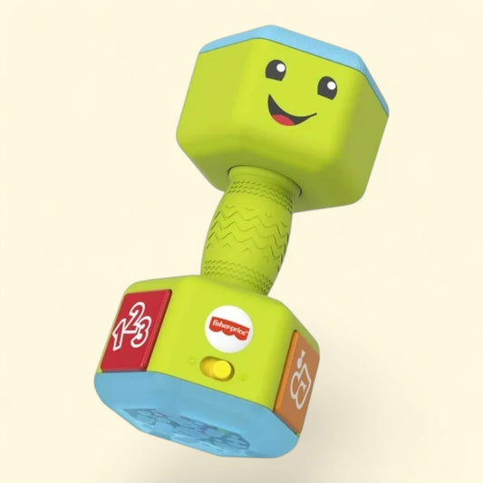 Fisher-Price Laugh & Learn Countin' Reps Dumbbell, Musical Baby Rattle Toy, One Size ? Fisher-Price Laugh & Learn Countin' Reps Dumbbell, Musical Baby Rattle Toy, 1 count