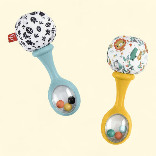 Fisher-Price Baby Rattle 'n Rock Maracas Toys, Set of 2, Infants 3+ Months