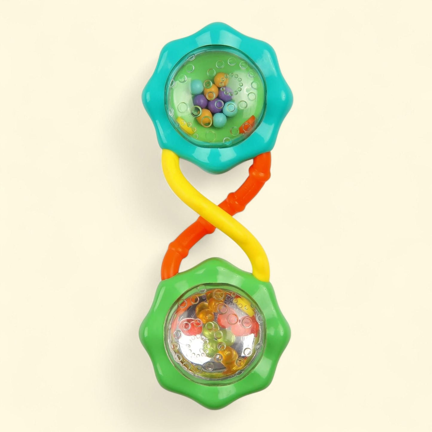 Bright Starts Baby Barbell Toy, Green, Ages Newborn +