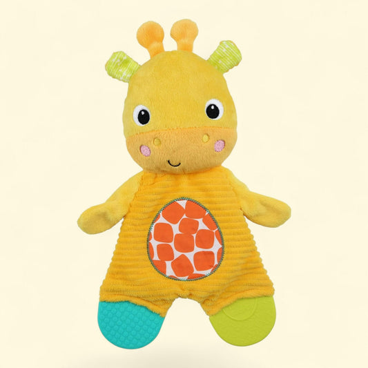 Bright Starts Snuggle & Teethe Plush Teether Toy, Giraffe, 0 Months +