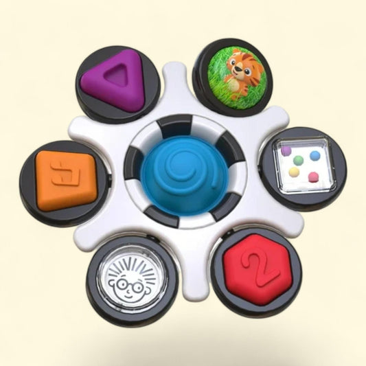 Baby Einstein Curiosity Clutch Twist and Pop Rattle Teether Toy, 3 Months+