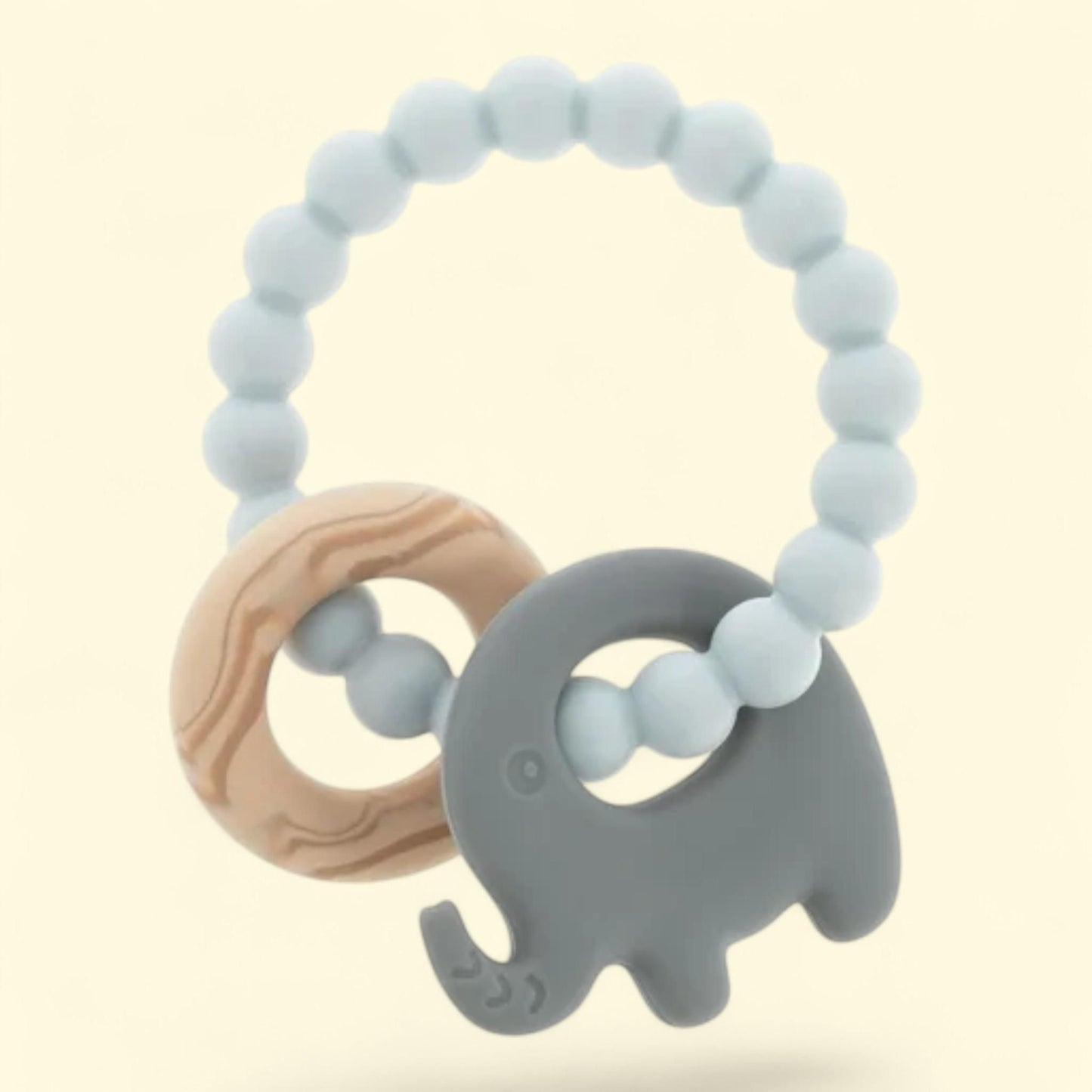 Nuby Teething Ring, Silicone Animal Beaded, Elephant Design, Infants, 1 count