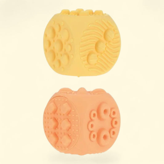 Nuby Silicone Block Poppers Teether Toy, 2 Count