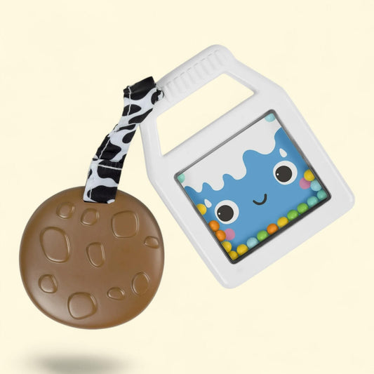 Bright Starts Cookies & Teethe 2-in-1 Rattle and Teether Toy, 3 months+