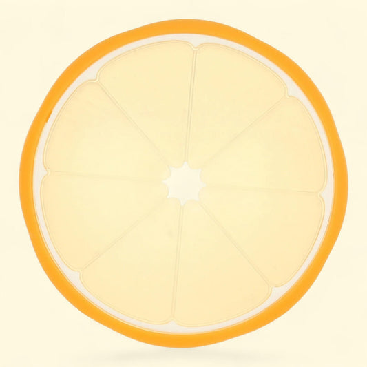 Nuby Silicone Teether, Orange Fruit Slice, Infant Teething Toy, 1 count