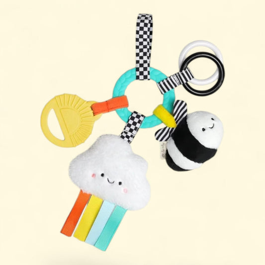 Itzy Ritzy Bitzy Busy Ring, High Contrast Teething Activity Toy, 1 count