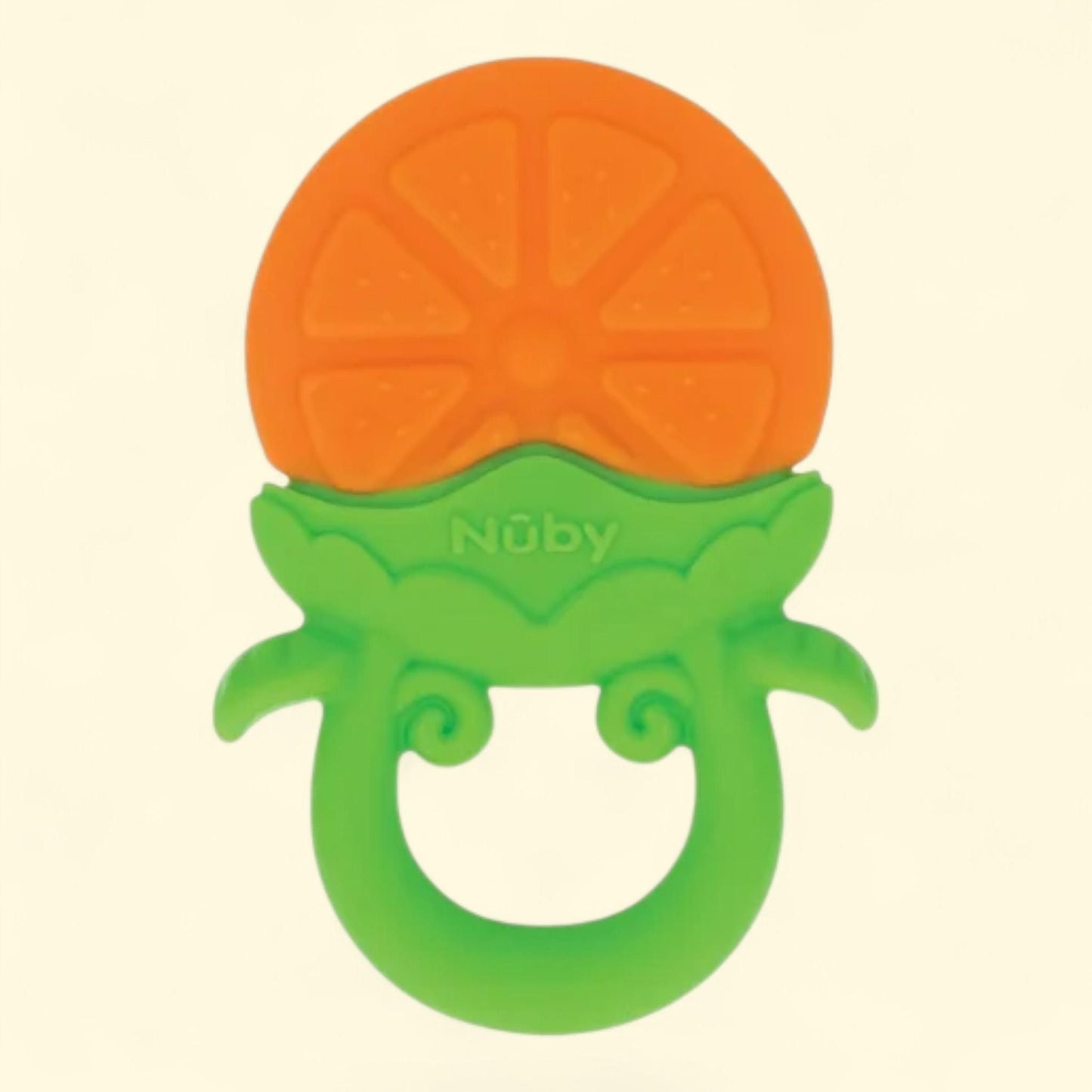 Nuby Fruity Chews Silicone Teether, Orange, Babies