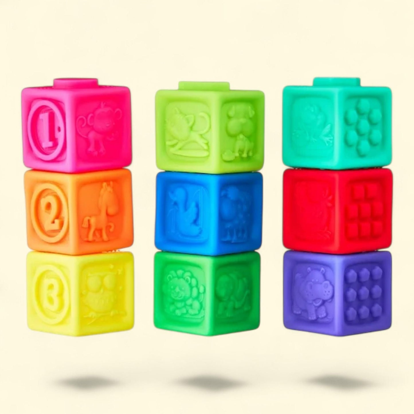 Spark.Create.Imagine. Sensory Stacking Vinyl Blocks, 9 Pieces