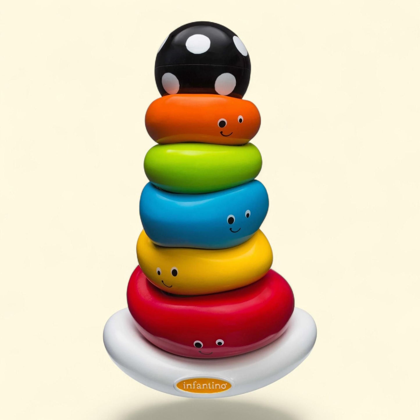Infantino Funny Faces Ring Stacking Toy, 7-Piece