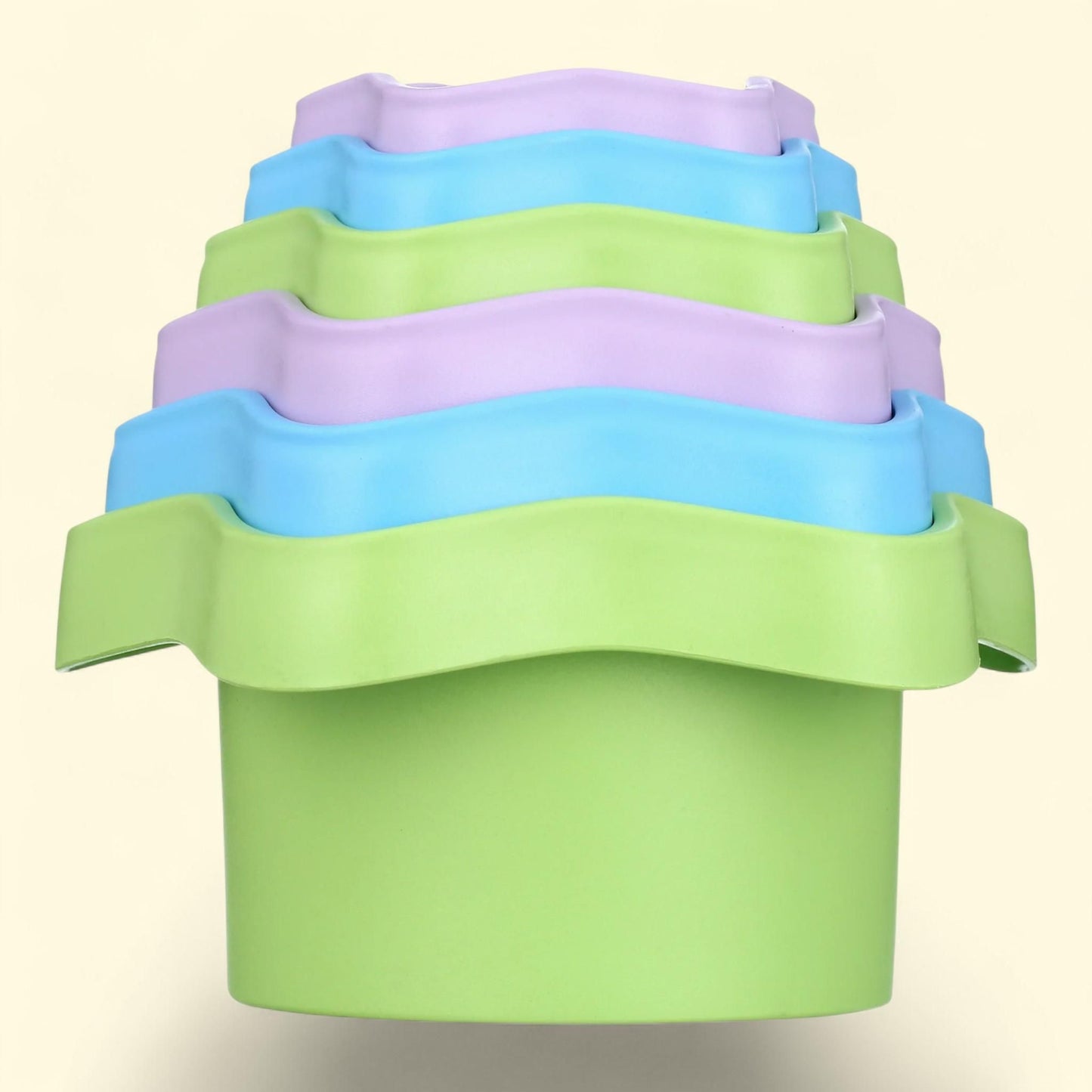Green Toys Stacking Cups, Bath Toy, Baby/Toddler, 100% Recycled Plastic, Purple/Blue/Green, 1ct