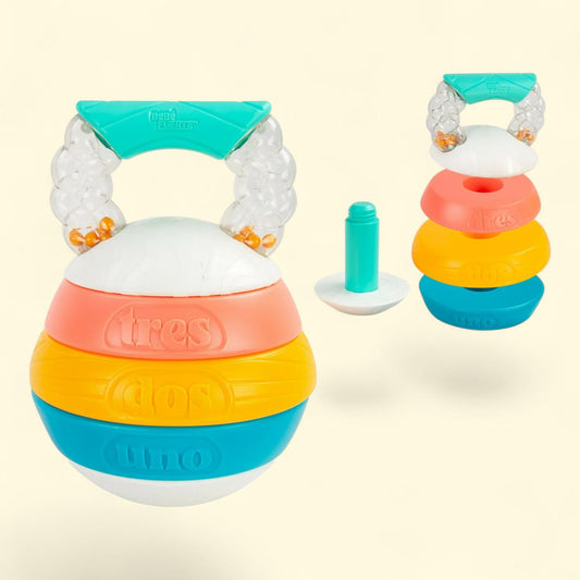 Bebe Fuerte Stack & Count Kettlebell Activity Toy, Infant 6 Months+
