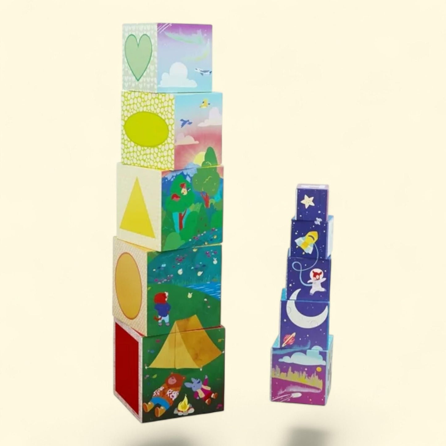 Educational Insights Bright Basics Nest & Stack Cubes, Stacking Cubes,  Ages 2+