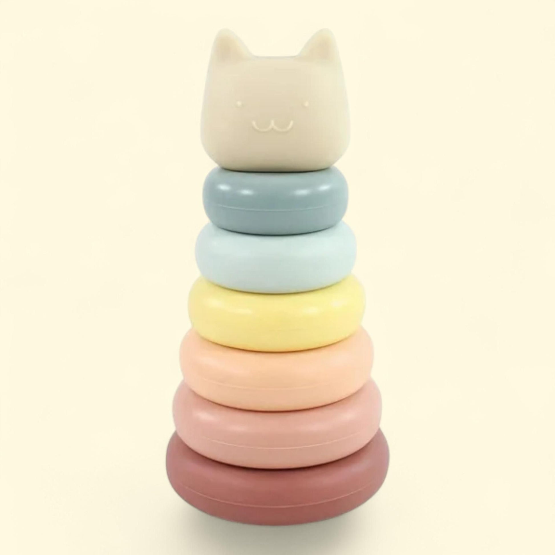 Hudson Baby Silicone Stacking Toy, Kitten, 7 ct — authentic US product shipped worldwide by Treatspree
